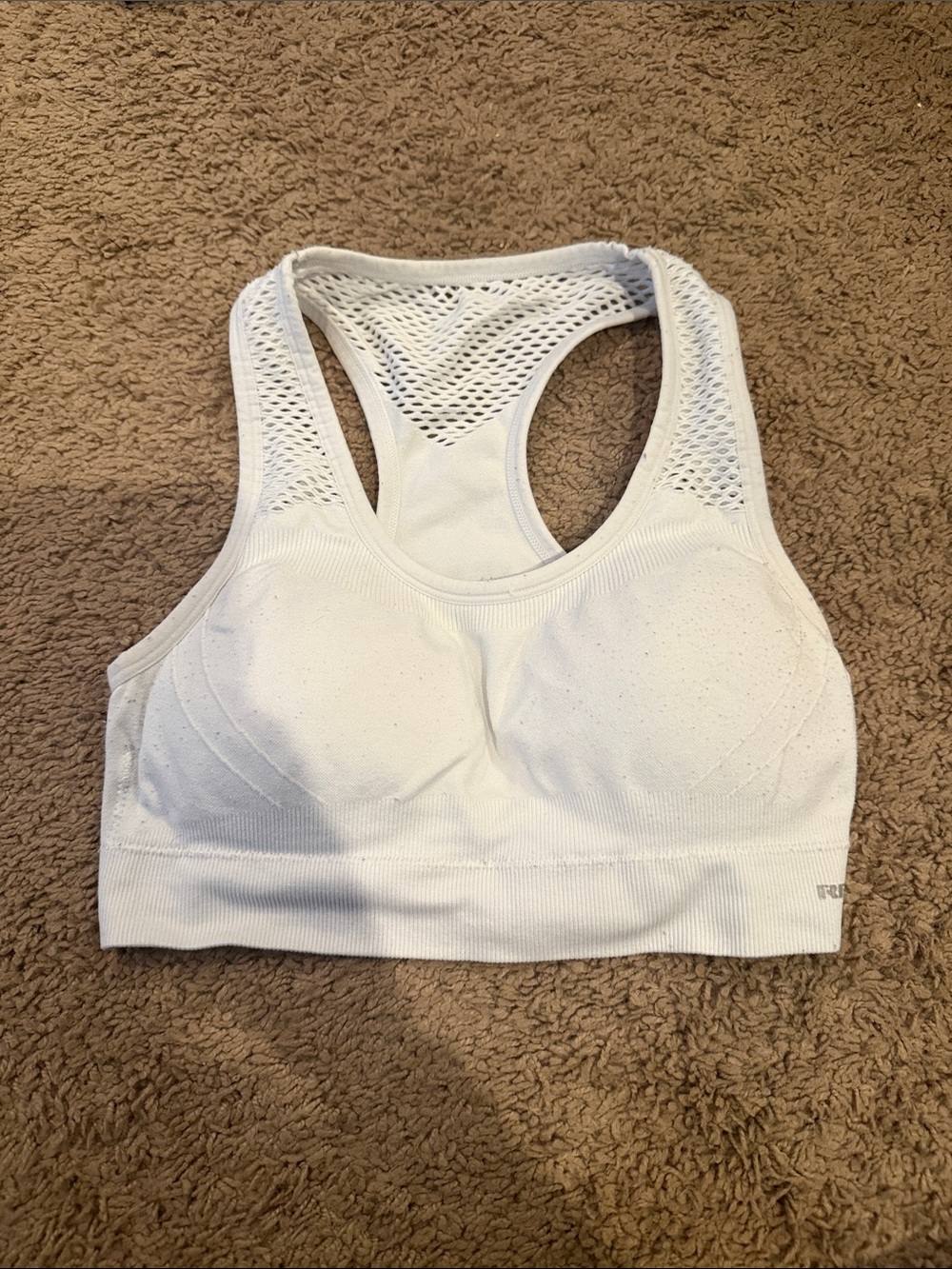White Racerback Sports Bra-S